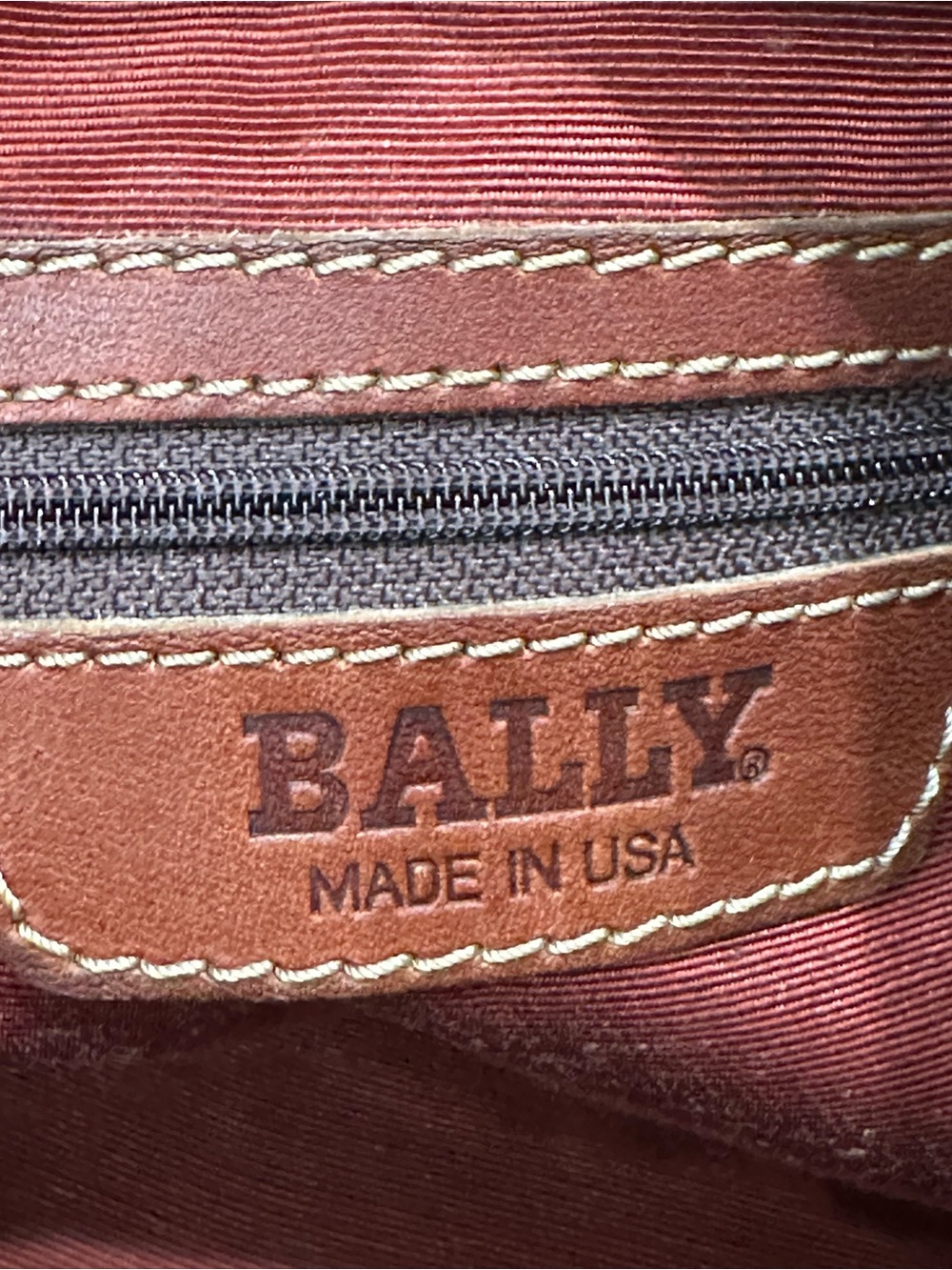 Vintage Bally Made in USA Leather Satchel in Cognac | Convertible Bag - Picture 9 of 9